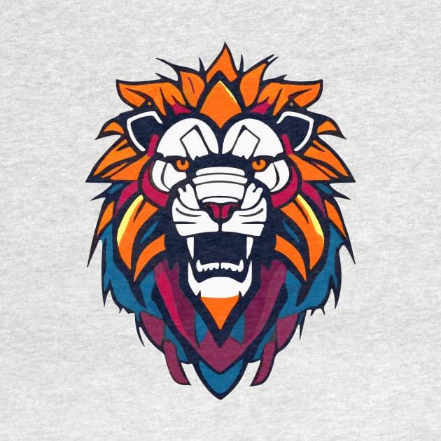 Fierce Leo Lion - Graphic Design by Well3eyond